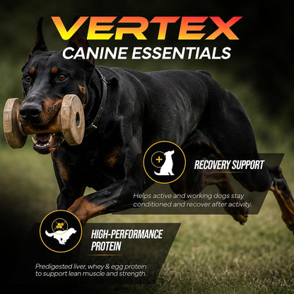 Vertex Canine Essentials High-Performance Dog Supplement – Predigested Liver, Whey & Egg Protein – 1.8 kg