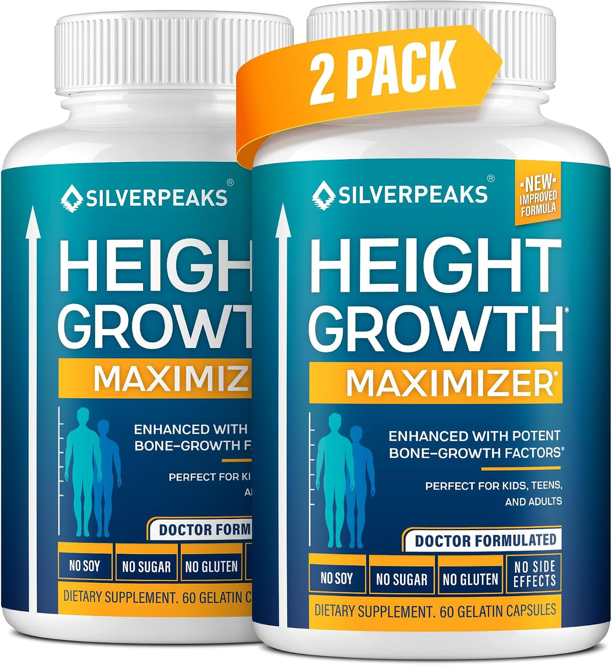 Height Growth Maximiser - Natural Pills to Help You Grow Taller - Calcium, Zinc, GABA & Vitamin D3 - 60 Capsules (Pack of 3) - görsel 8