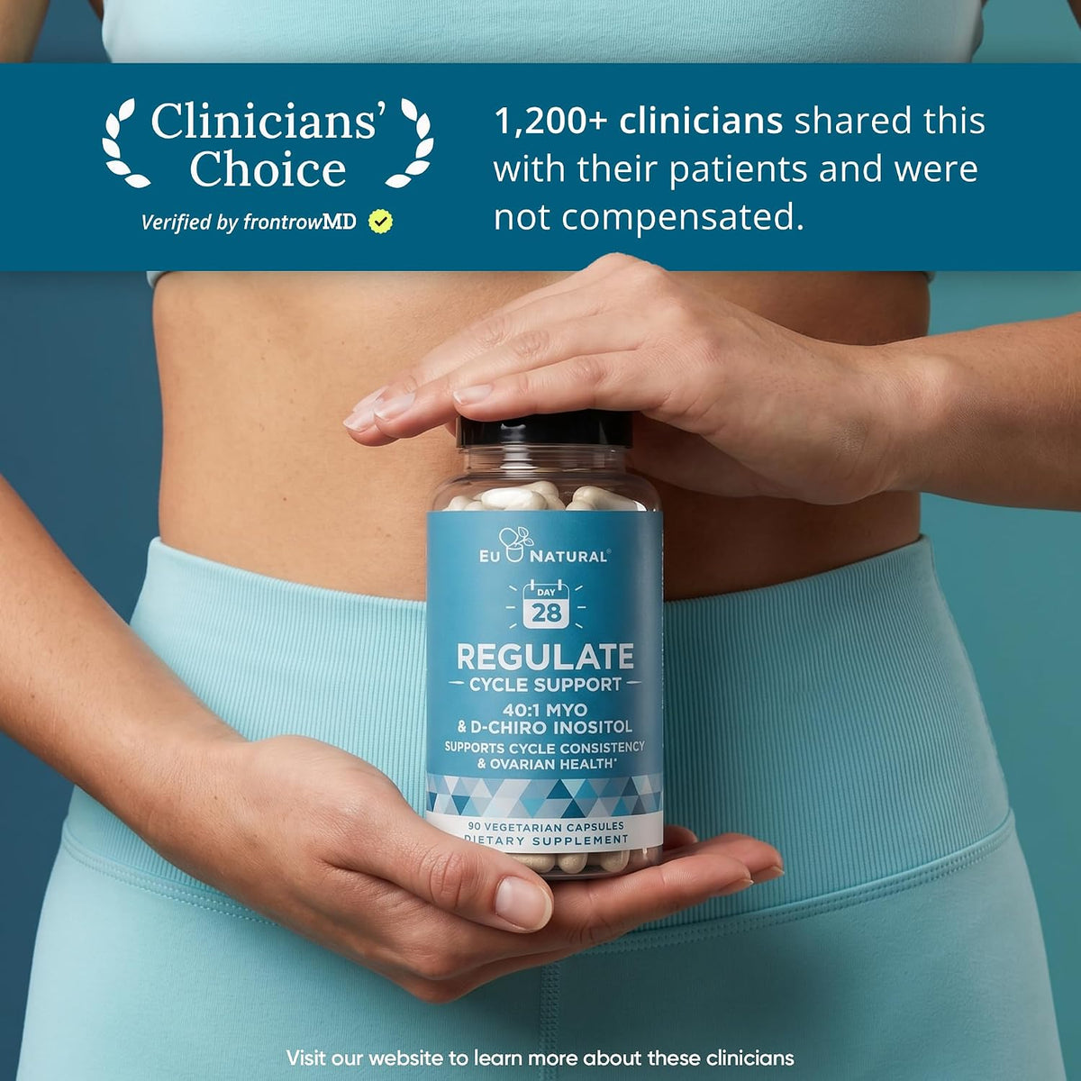 Regulate Cycle Support - Hormone Balance with Optimal 40:1 Myo-Inositol & D-Chiro Inositol - 120 Vegan Capsules - görsel 5