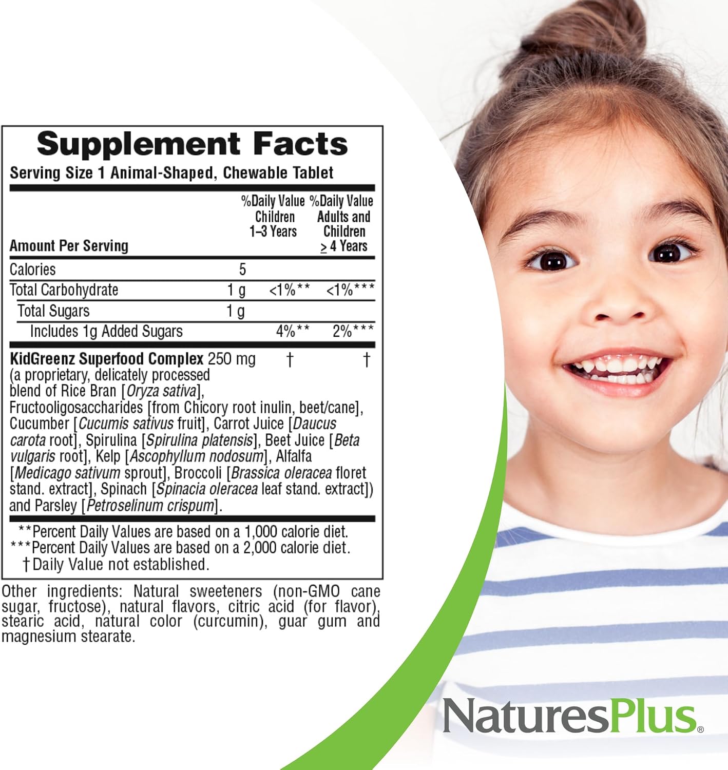 Nature's Plus Animal Parade KidGreenz, Tropical Fruit Flavour – 90 Chewable Tablets - görsel 5