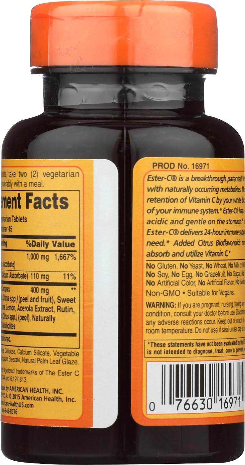 American Health Ester-C 500 with Citrus Bioflavonoids, 90 Caplets - görsel 3