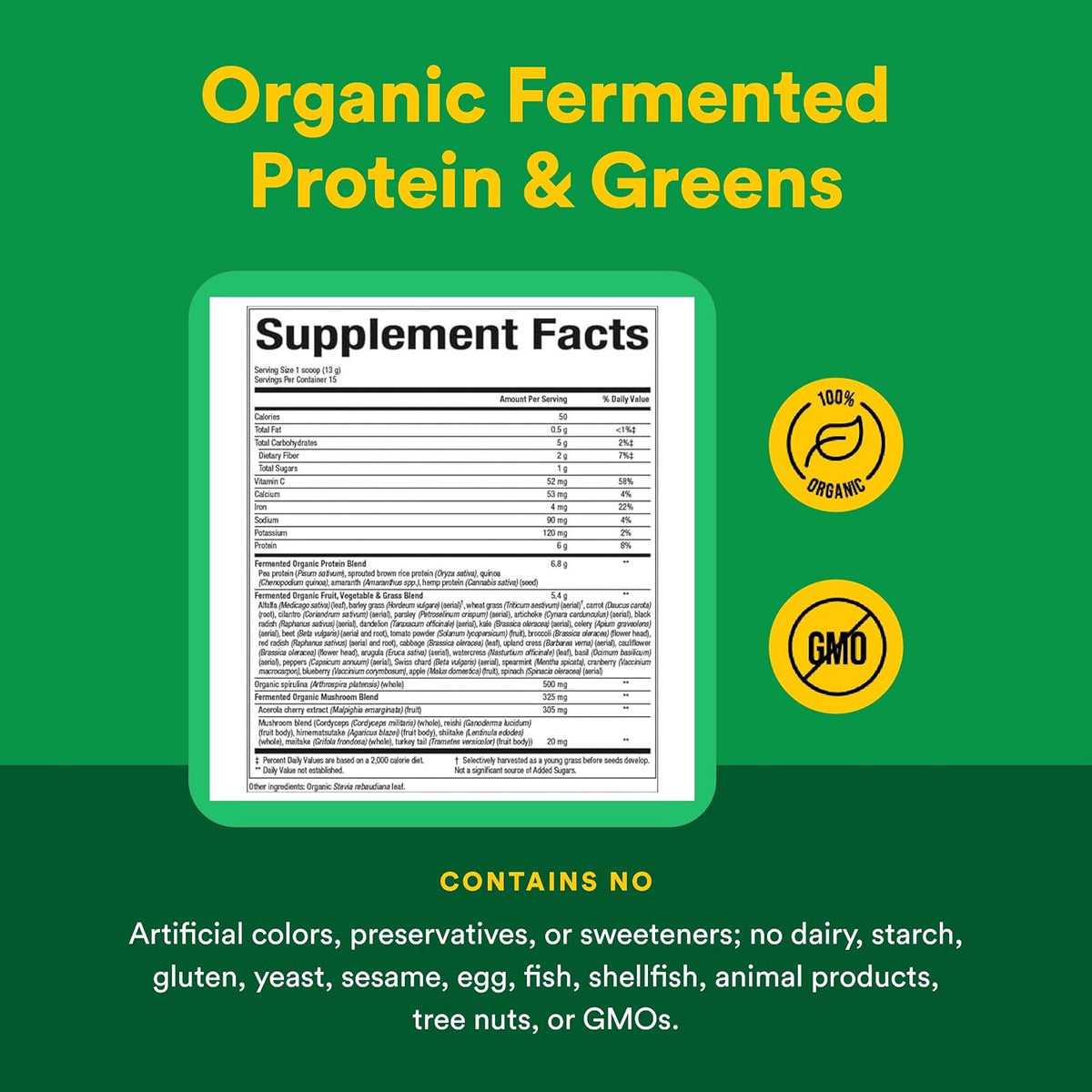 Natural Factors Organic Greens - Antioxidant Support Food Supplement - Unflavoured, 196 g - görsel 4