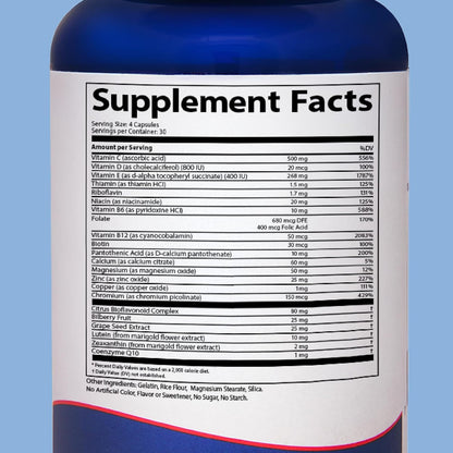Doctor’s Advantage Macular Shield Eye Vitamins Plus Multivitamin – 120 Capsules, 30-Day Supply