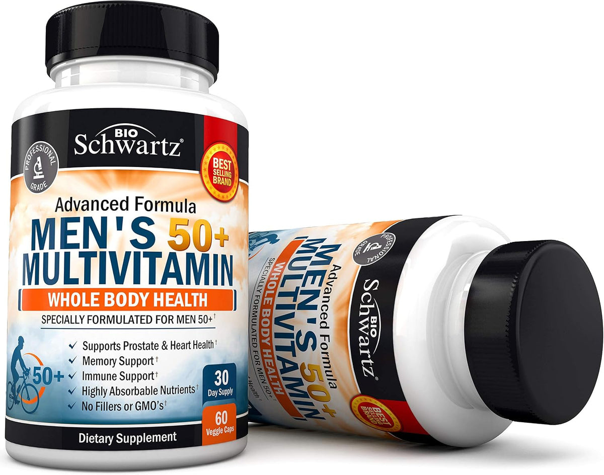 BioSchwartz Once Daily Multivitamin for Men 50 and Over - 60 Tablets - görsel 6