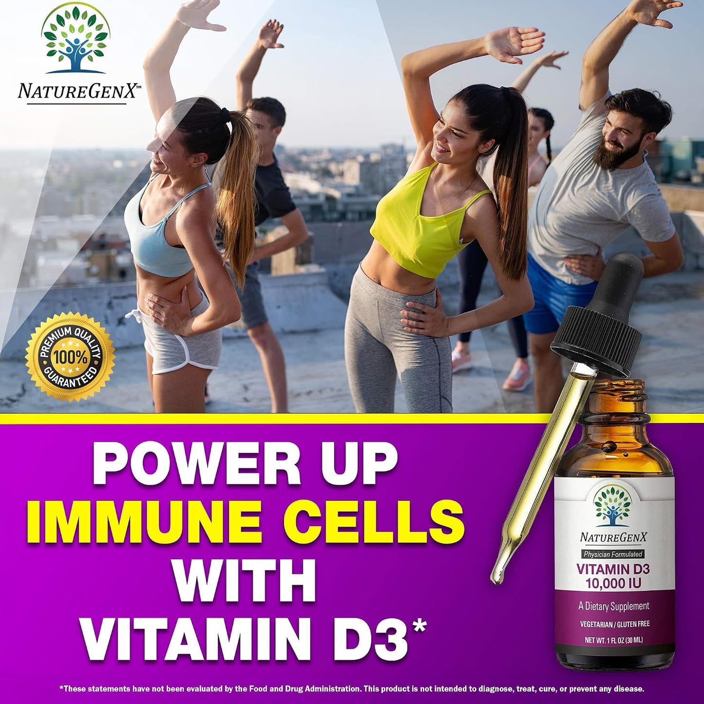 NatureGenX Vitamin D3 Liquid Drops – Immune System Support & Bone Health for Adults – Vegan, Non-GMO, Gluten-Free – 30ml (1-Month Supply) - görsel 7