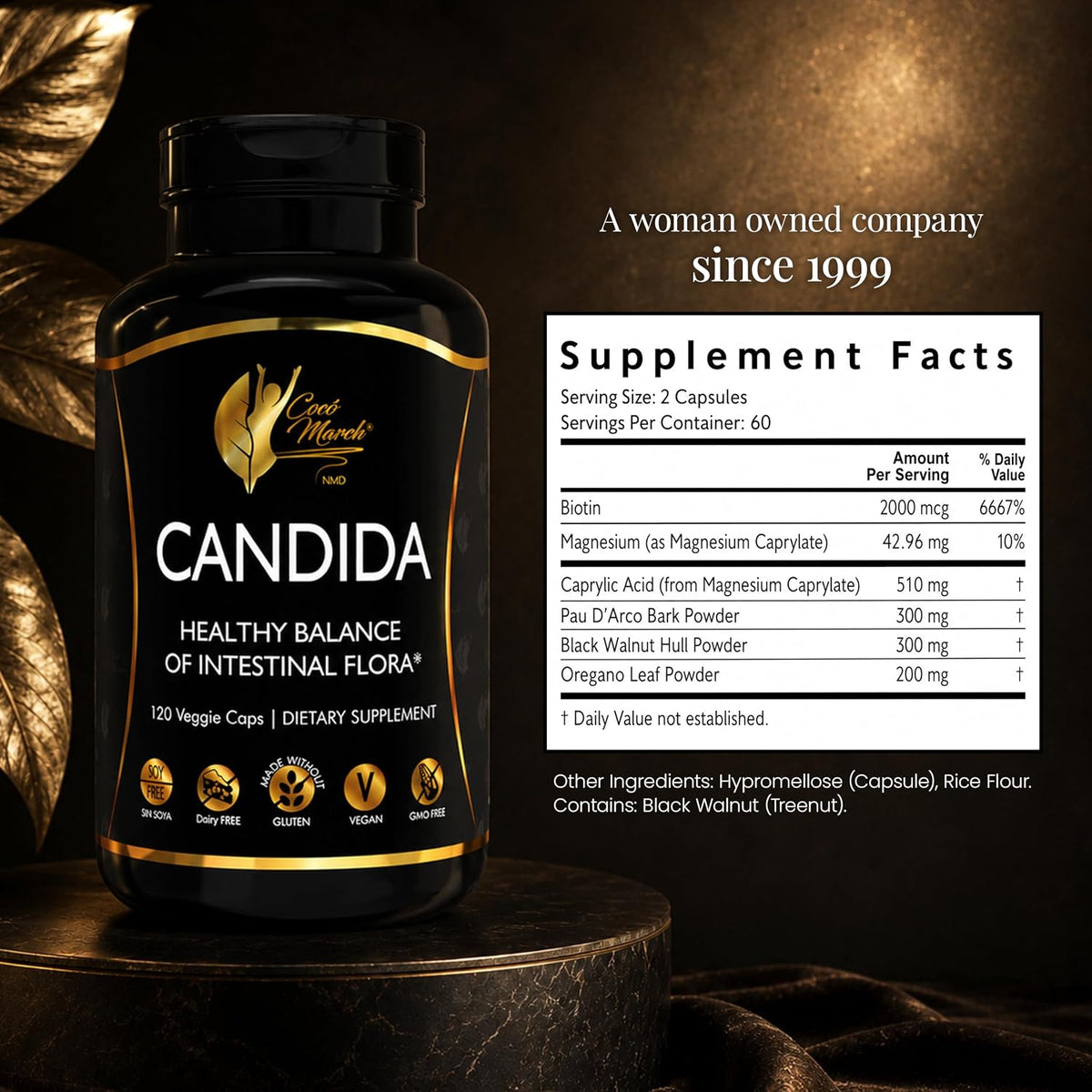 Cocó March N.M.D Candida Cleanse – 30-Day Herbal Detox for Gut Health & Immune Support with Digestive Enzymes – 120 Vegan Capsules - görsel 8