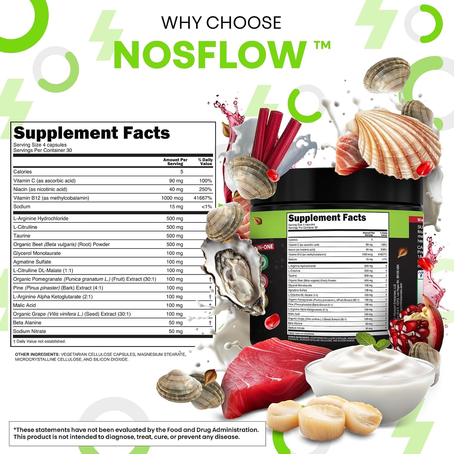 NosFlow Nitric Oxide Supplements for Men and Women - görsel 5