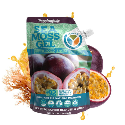 Yemayá Organic Sea Moss Gel Mango - Wildcrafted Seamoss Supplement, 16 oz