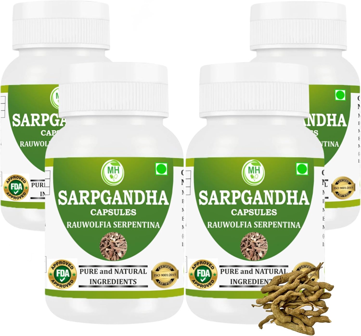 Morsan Health care Rauwolfia Serpentina (Sarpgandha) Capsules – 60 Veg Capsules, 500 mg Herbal Extract - görsel 7
