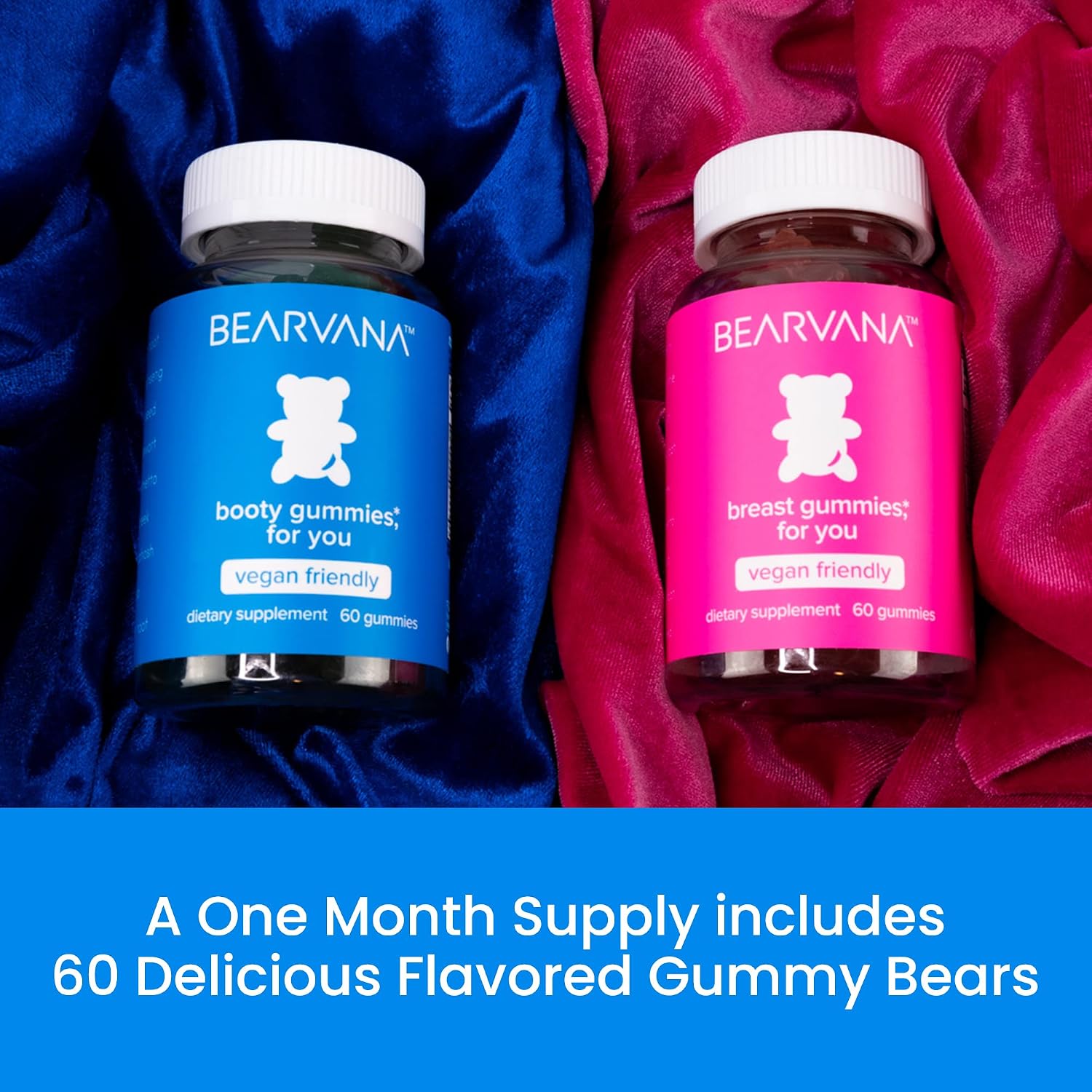 BEARVANA Women's Multivitamin Gummies Combo Pack – Herbal Extracts & Essential Vitamins – Berry Flavour (120 Gummies) - görsel 2
