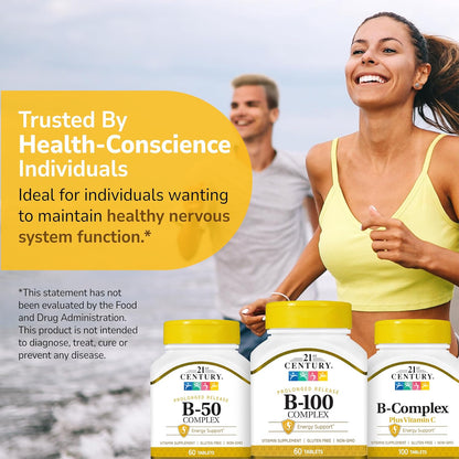 21st Century B-100 Complex Prolonged-Release Tablets, 60 Tablets