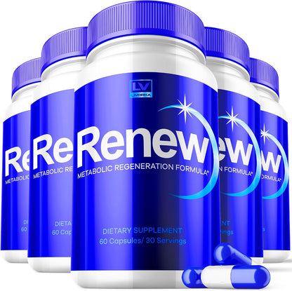 Renew Metabolic Regeneration Formula - 300 Capsules (5 Month Supply) - Pack of 5