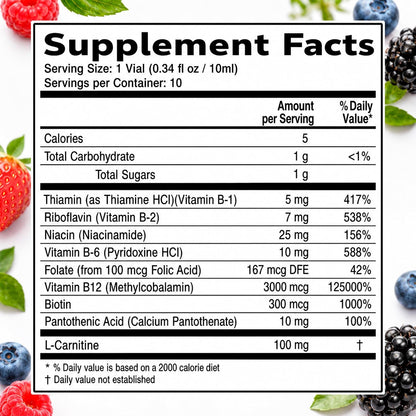 Neurobion Forte Vitamin B Complex Liquid Vials - Methylcobalamin B12, B6, B1 - 10 Oral Vials