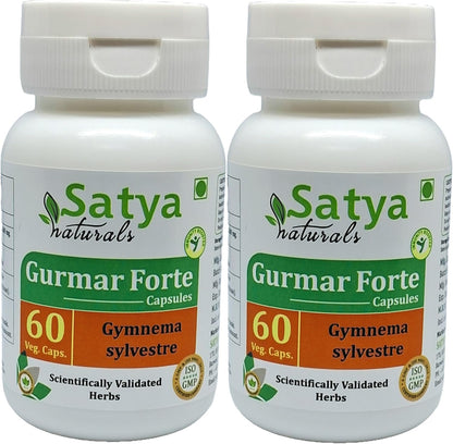 Gurmar Forte Capsules 500 mg - 60 Veg Capsules (4-Pack)