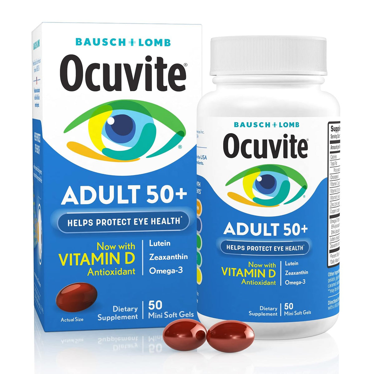 Ocuvite 50+ Eye Vitamin and Mineral Supplement - 50 Softgels - görsel 1
