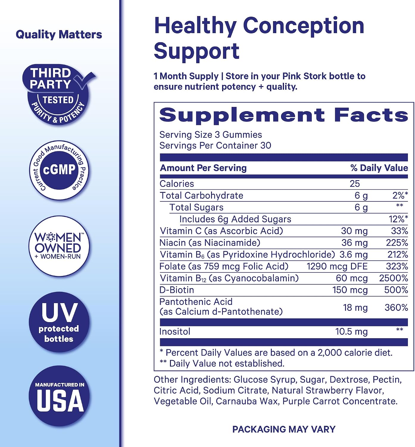 Blue Stork Fertility Supplement Gummies for Men – Male Prenatal Vitamins, Conception Support for Him – 90 Gummies - görsel 6