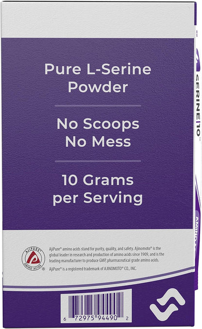 SERINE10 L-Serine Nootropics Sachets - 30 Premeasured Powder Sachets (10g each)