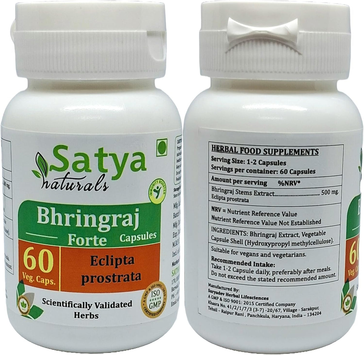 Generic Bhringraj Capsules, 500mg, 60 Capsules, Eclipta Prostrata Extract (Pack of 2) - görsel 2