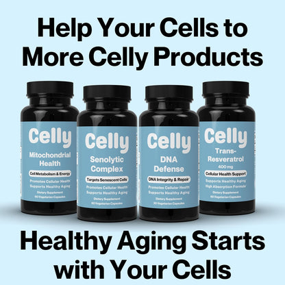 Celly NAD Booster | Longevity Supplement for Healthy Ageing with NR and Nicotinamide