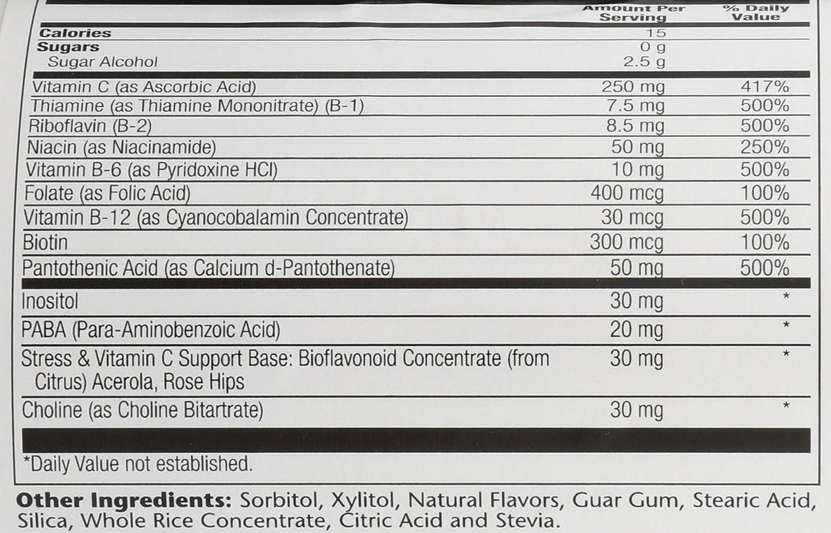 Solaray High Potency B-Complex Chewable, Natural Strawberry Flavour, 50 Chewables - görsel 4