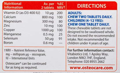 Vitabiotics Osteocare Chewable 30 Tablets