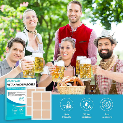 Recovery Patches – 48 Pack, 100% Natural Ingredients – Wake Up Refreshed for a Better Morning, Individually Wrapped, Skin-Friendly & Waterproof – Apply Before Drinking