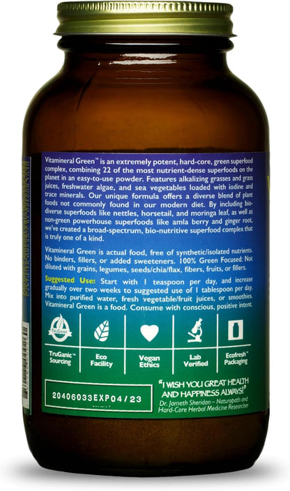 HealthForce Superfoods Vitamineral Green - Organic Superfood Powder for Immune and Thyroid Support, 150g
