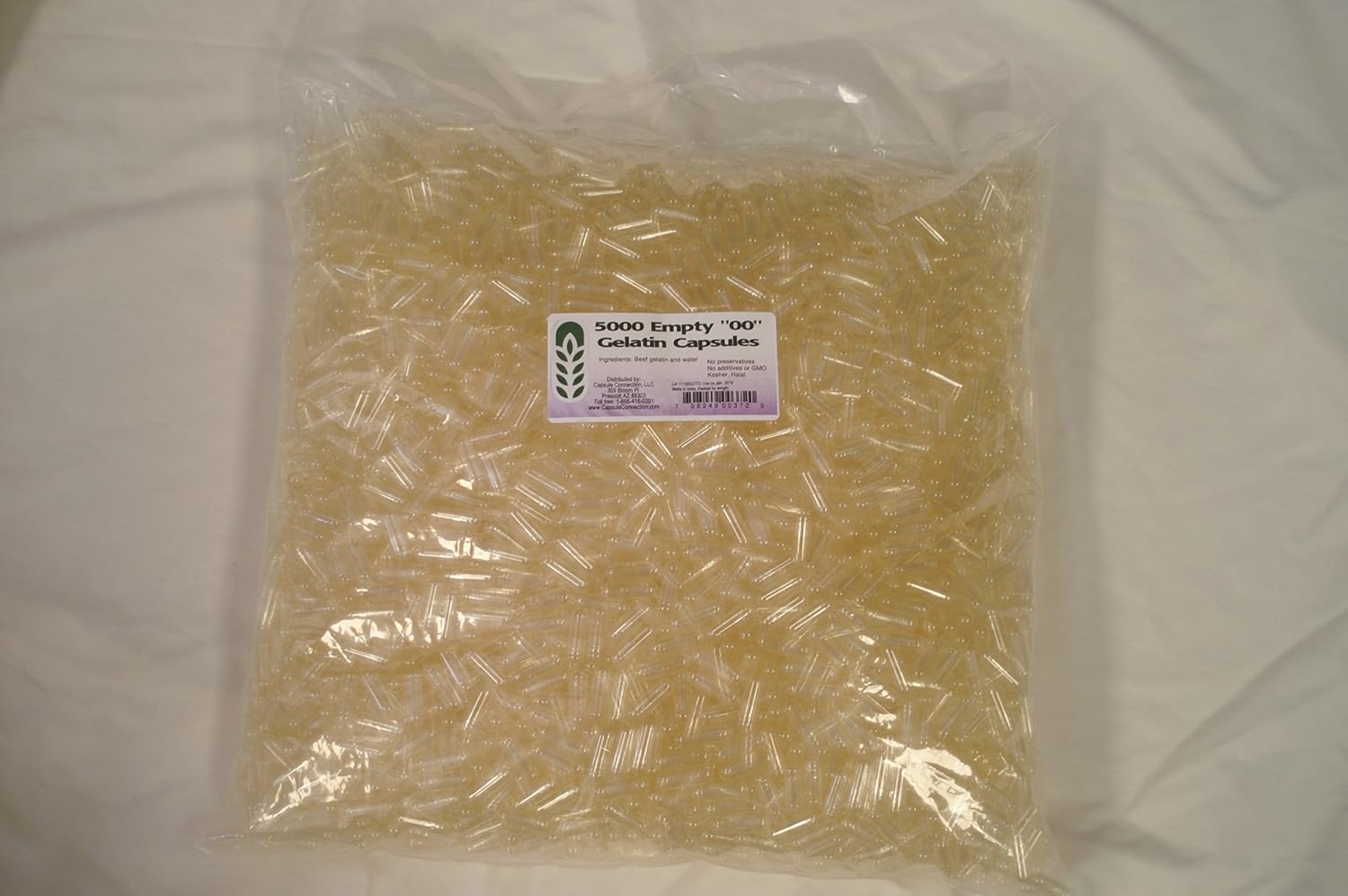 Capsule Connection 5000 Bulk Wholesale Empty Gelatine Capsules, "00" Size - görsel 1
