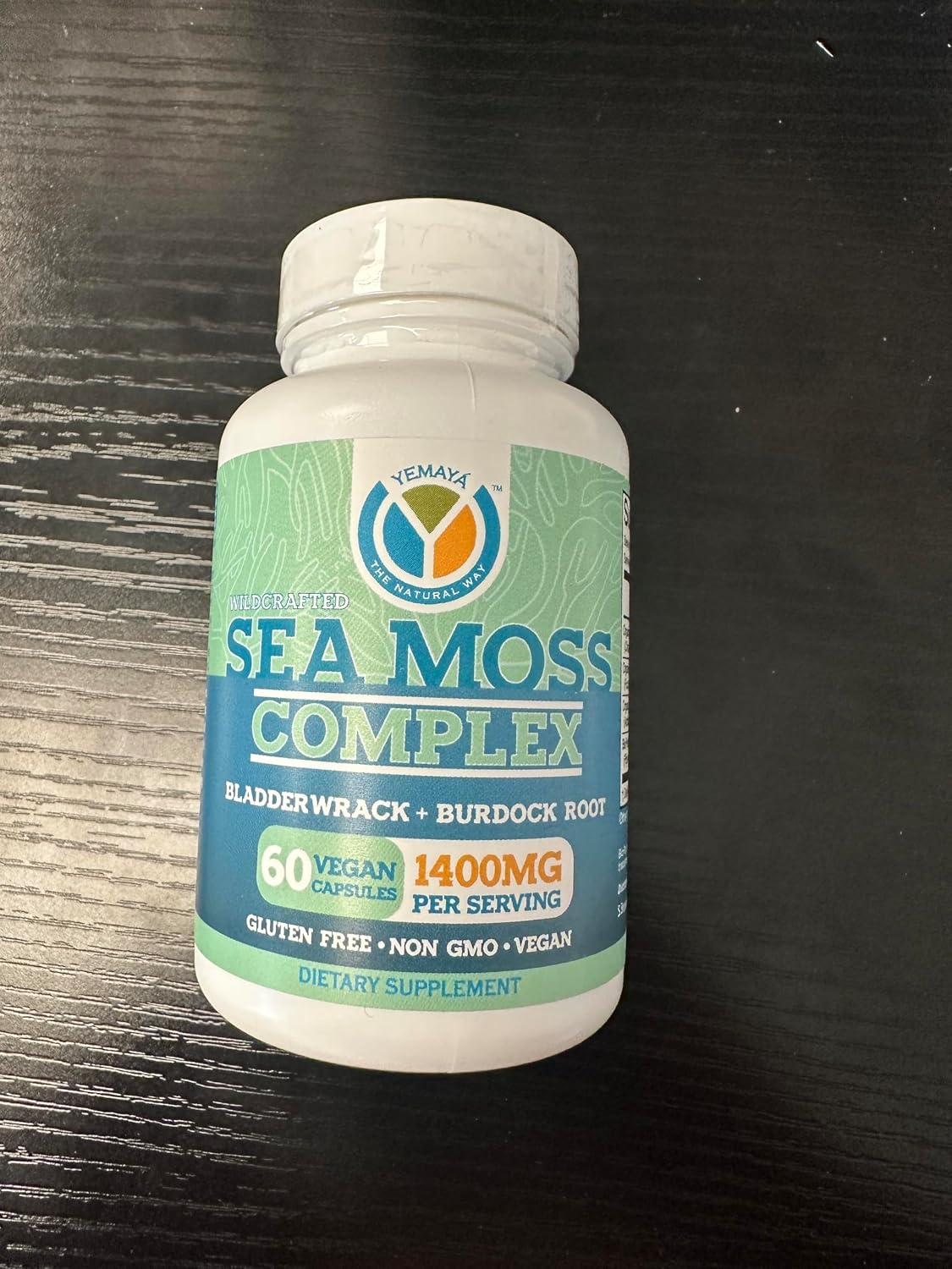 Yemayá Organic Sea Moss Capsules with Bladderwrack and Burdock Root – Thyroid, Skin and Digestion Support, 60 Capsules - görsel 2