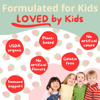 Clear Buddy Probiotics for Kids Ages 2–6 | USDA Organic Gummies with DE111 | Immune & Digestive Support | 30-Day Supply
