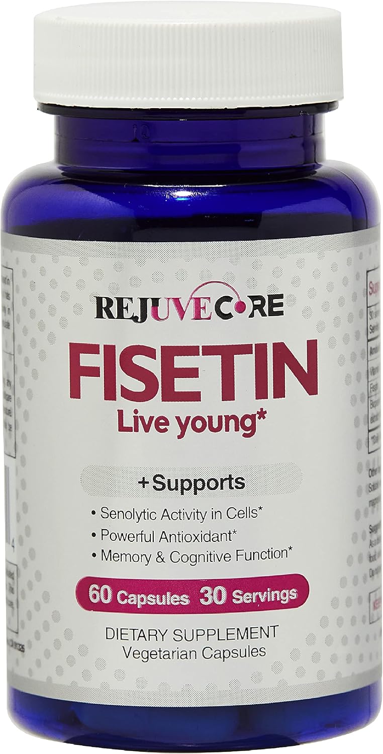 Rejuvecore Fisetin (60 Capsules) - Anti-Ageing Supplement with Bioperine - görsel 1