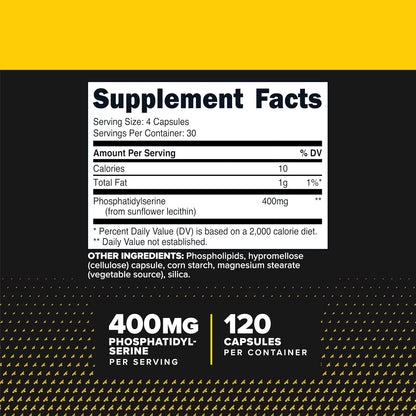 Primaforce Phosphatidyl Serine 400mg, 120 Capsules