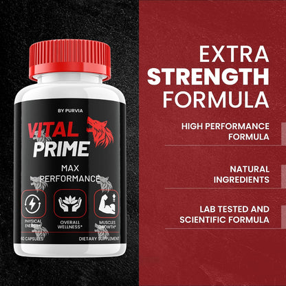 (5 Pack) Vital Prime Pills - Vital Prime Original Food Supplement, Vital Prime Advanced Formula, VitalPrime Maximum Strength Formula - Vitalprime Complex for Overall Wellness Support, USA (300 Capsules)