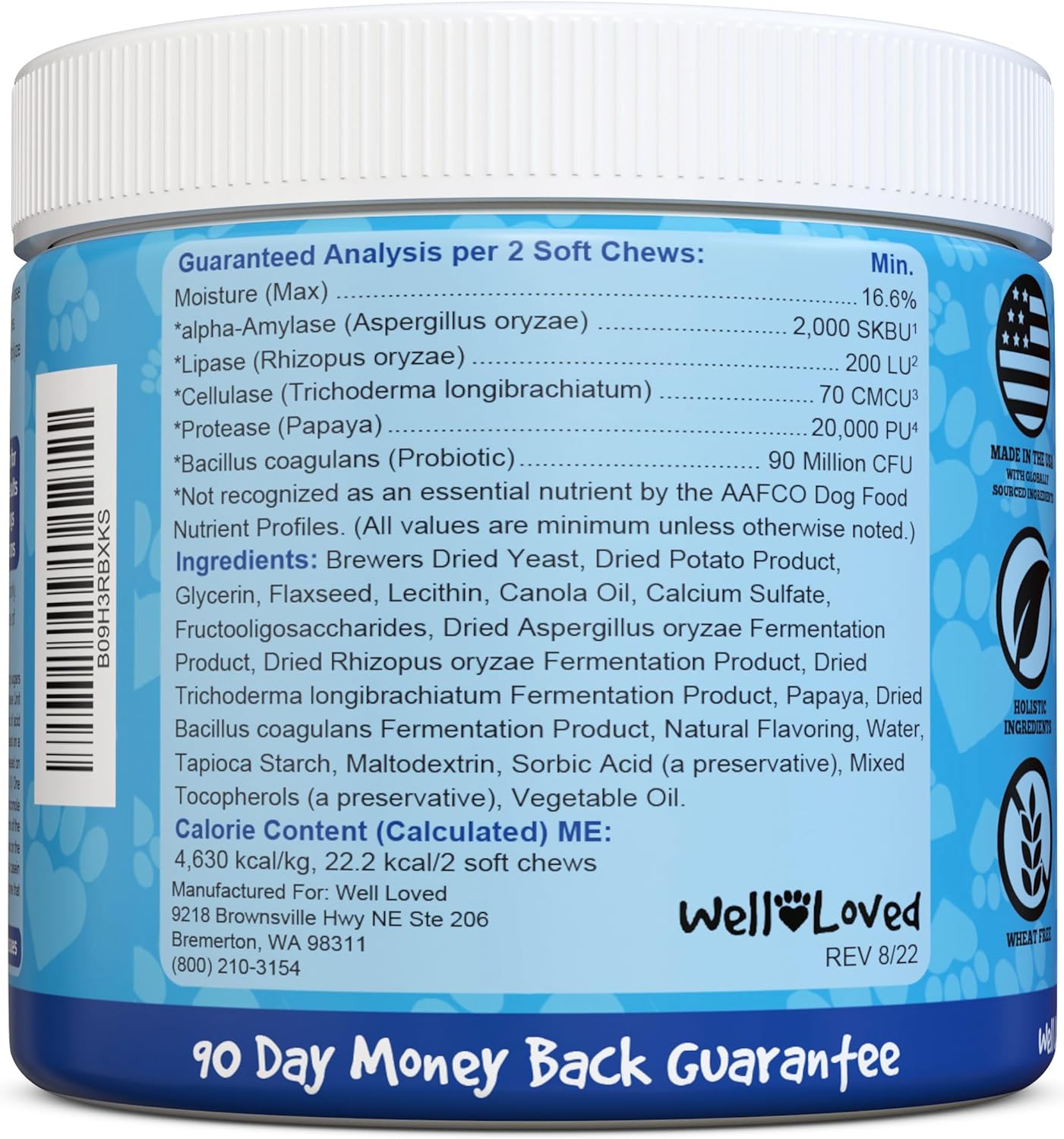 Well Loved Probiotics for Dogs – Soft Chews with Prebiotics and Digestive Enzymes - görsel 7