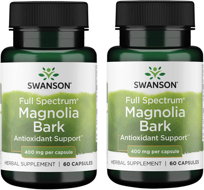 Swanson Magnolia Bark 400mg Capsules - 3 Pack