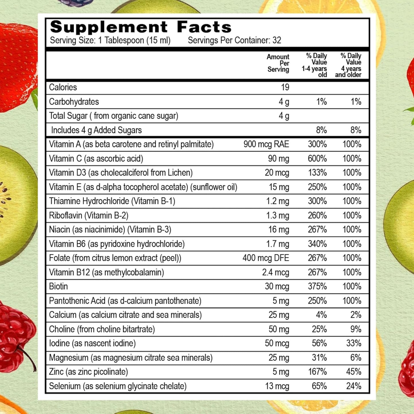 Go Healthy Kids Liquid Multivitamin - Peach Mango - 30-60 servings - görsel 5