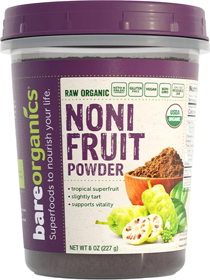 BareOrganics Amla Powder - Organic Indian Gooseberry Superfood Powder, Finely Ground Amla for Smoothies, Teas & Recipes, Non-GMO, Vegan, 227 g