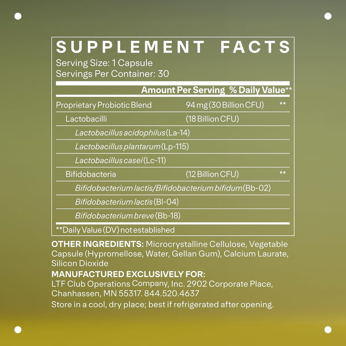 LTH Balance Multi Pro 30B Probiotic - 30 Billion CFUs - Dairy-Free and Shelf-Stable - Gut and Immune Support - 30 Capsules - görsel 2