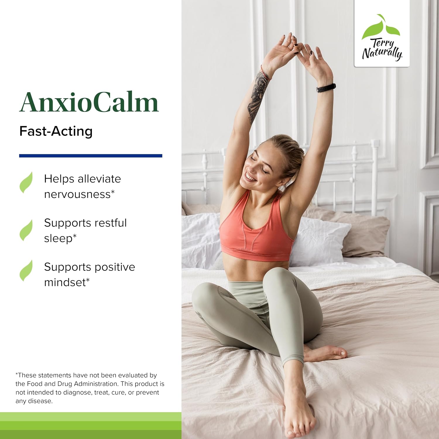 Terry Naturally AnxioCalm – Calming Support Supplement – 75 Tablets - görsel 3