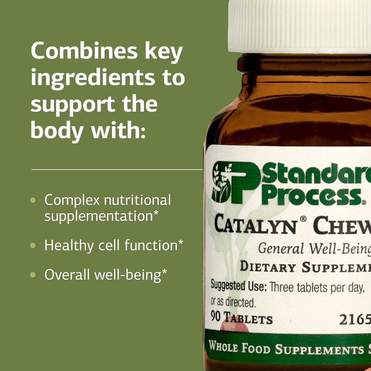 Standard Process Catalyn Chewable - Whole Food Multivitamin with Vitamins A, D, B6 - 90 Chewable Tablets - görsel 4
