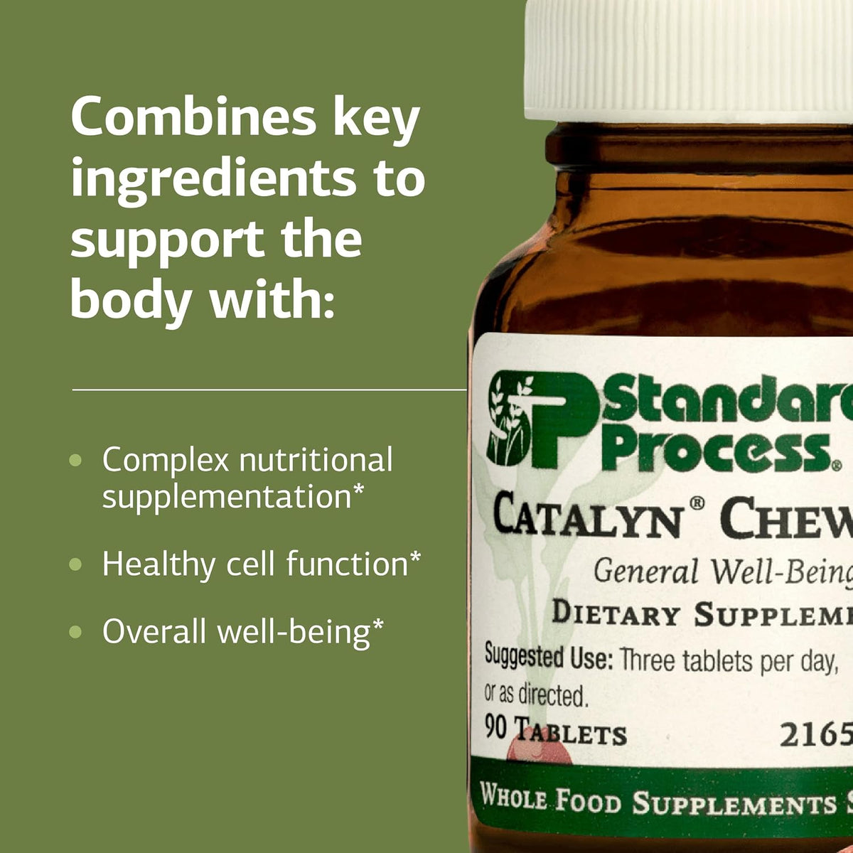 Standard Process Catalyn Chewable - Whole Food Multivitamin with Vitamins A, D, B6 - 90 Chewable Tablets - görsel 4