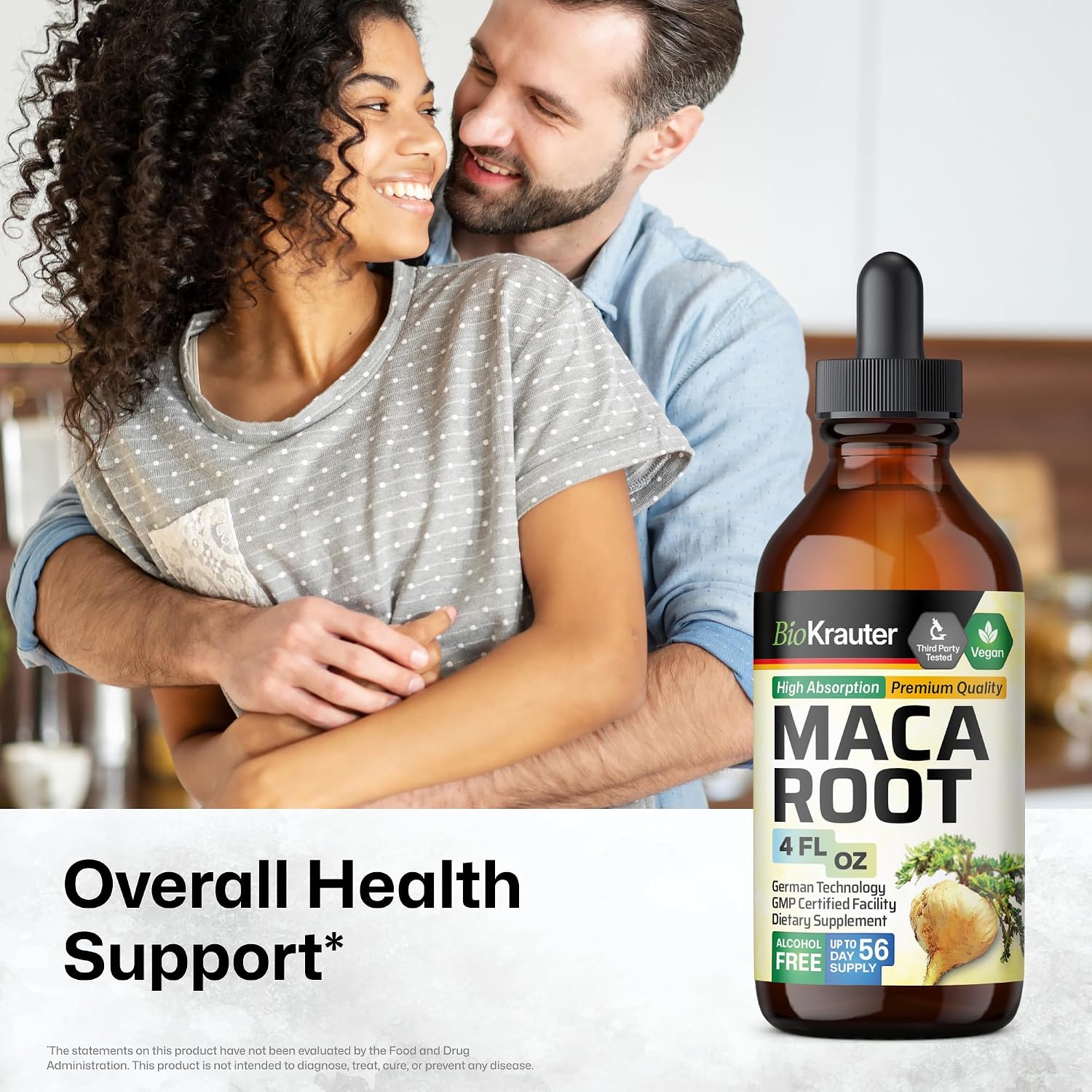 BIO KRAUTER Maca Root Liquid Drops - Vegan, Alcohol-Free, 680 mg, 120 ml (56-Day Supply) - görsel 2