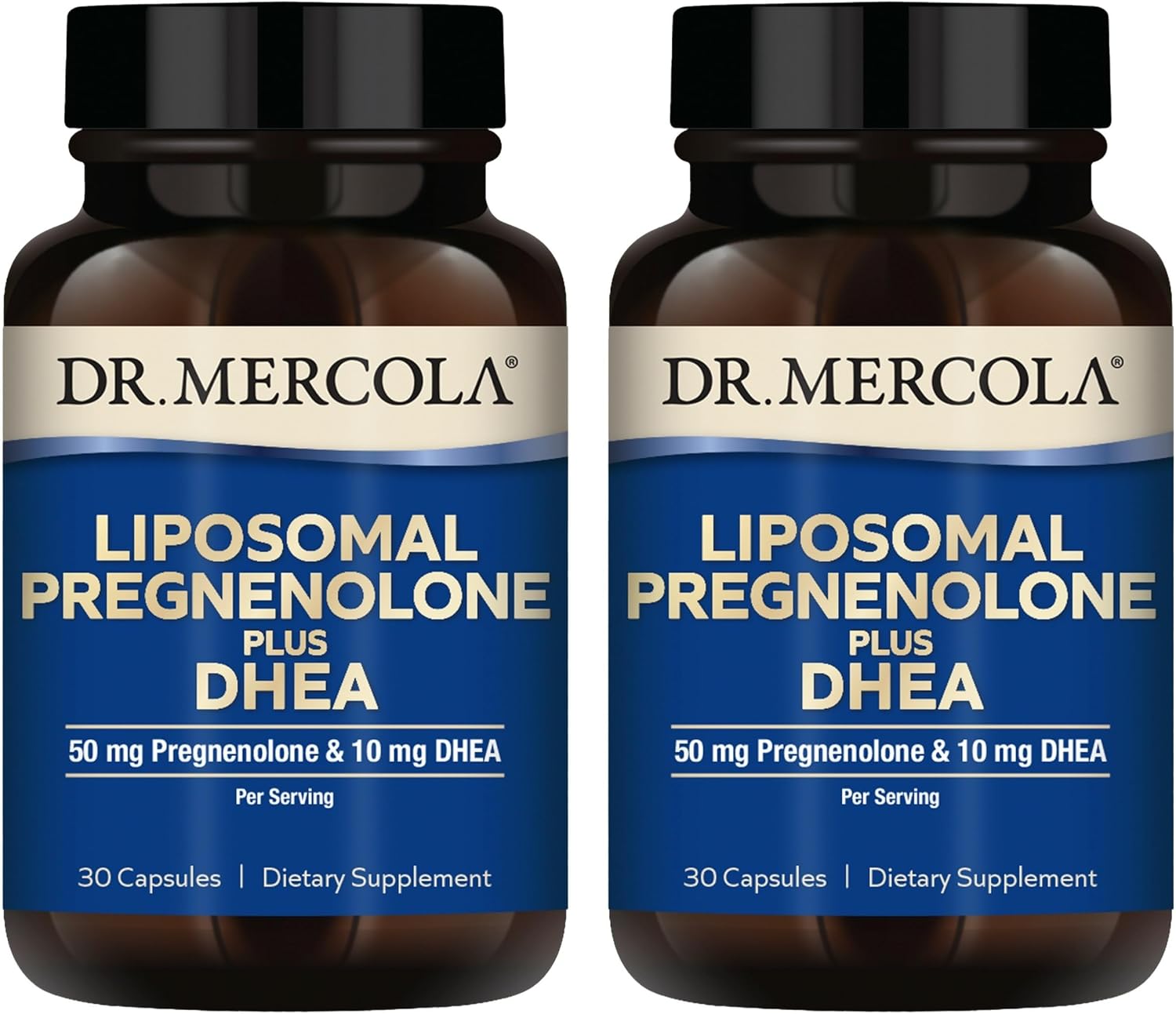 Dr. Mercola Liposomal Pregnenolone Plus DHEA, 30 Capsules (2 Pack) - görsel 1
