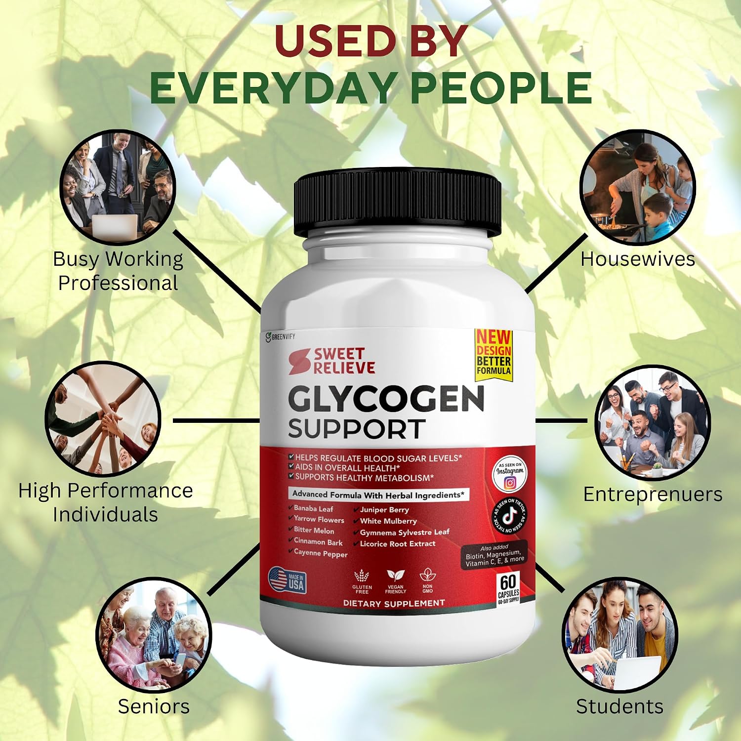 GREENVIFY Sweet Relieve Glyco Optimizer – Advanced Glycogen Support, 60 Capsules - görsel 6