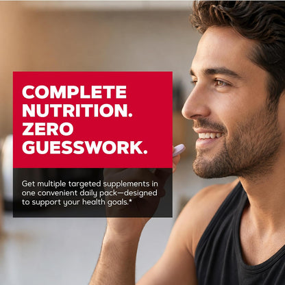 GNC Men's 30+ Vitapak Programme – 5-in-1 Daily Multivitamin with Minerals, Bone Support & Relaxation