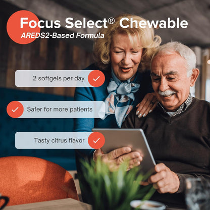 Focus Select AREDS2 Based Chewable Eye Vitamin and Mineral Supplement – 180 Chewable Tablets (90 Day Supply)