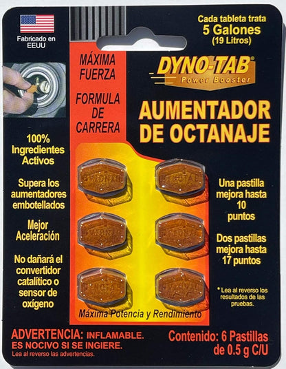 Aumentador De Octanaje 6 Tablets, 0.5 g Each