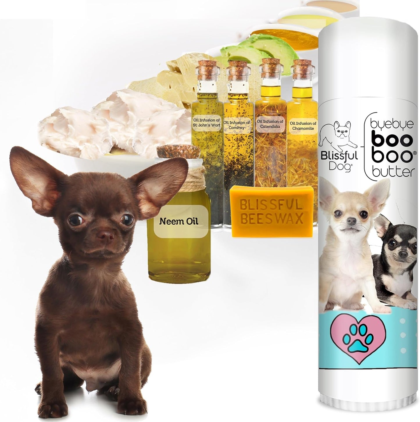 The Blissful Dog .50 oz (14g) Tube Chihuahua Booboo Butter - görsel 2
