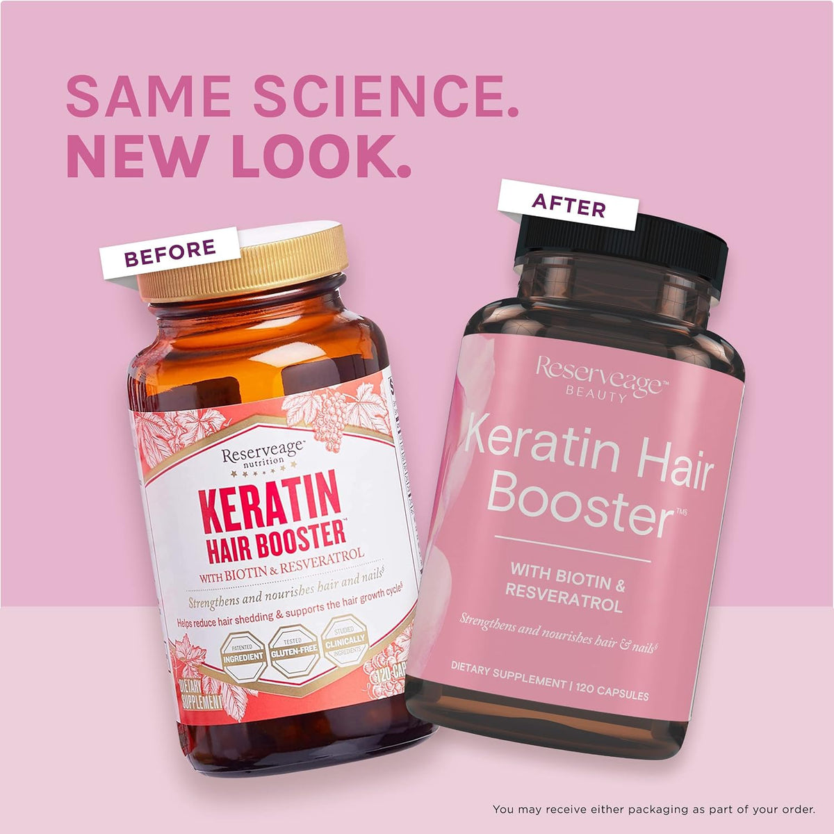 Reserveage Beauty Keratin Hair Booster with Biotin & Resveratrol - 120 Capsules - görsel 6