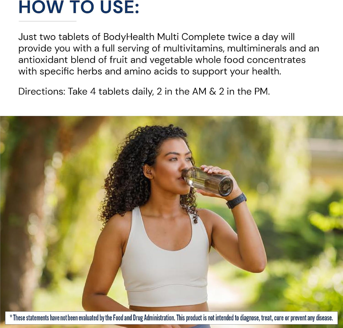 BodyHealth Multi Complete (120 Count) Daily Multivitamin for Men and Women with Whole Foods, Minerals, Antioxidants, Organic Green Food Concentrates, and Liver Detox Extracts, Non-GMO - görsel 6